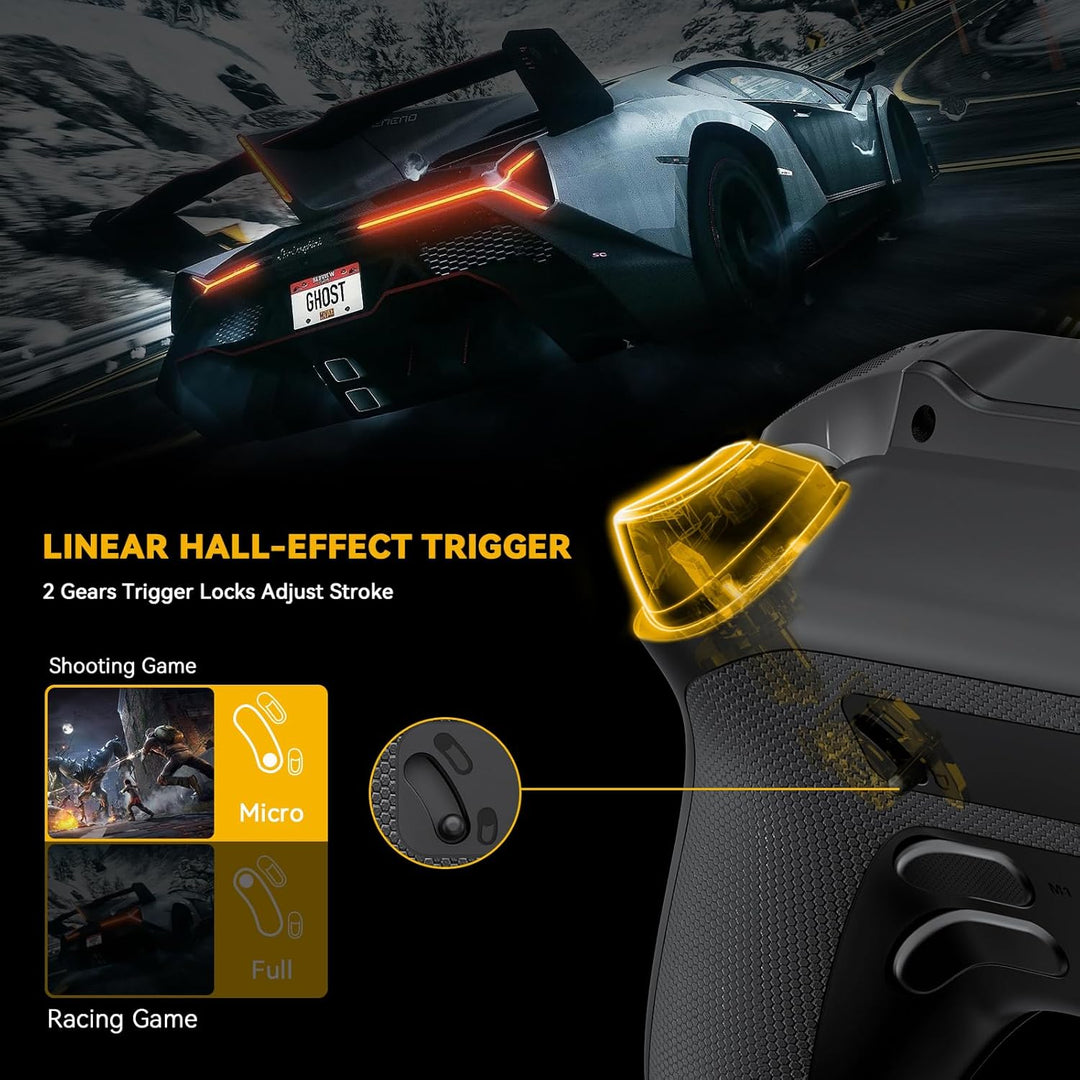 ManbaOne Interactive Screen Wireless Gaming Controller für PC/Switch/Switch 2/iOS/Android,Hall-Effek