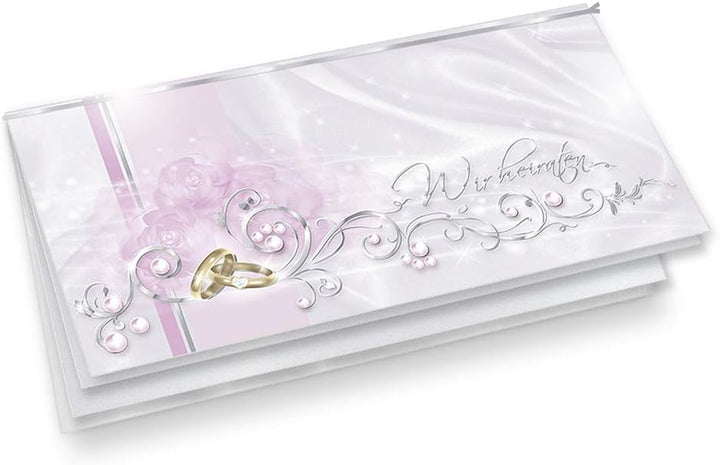 tatmotive Einladung Hochzeit Silber DE LUXE 40 Sets selbst bedruckbar - sehr hochwertige Karten in S