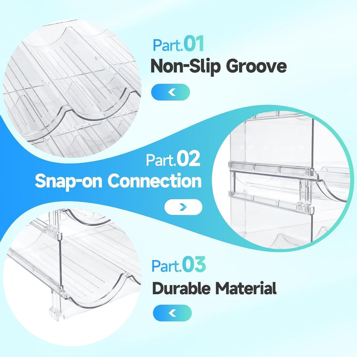 2 Etagen Stapelbares Flaschenregal Weinregal Flaschenhalter für 8 Flaschen, 39 x 21cm Kunststoff Was