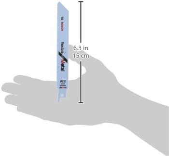 Bosch Professional 100 Stück Säbelsägeblatt S 922 BF Flexible for Metal (für Metall, 150 x 19 x 0,9