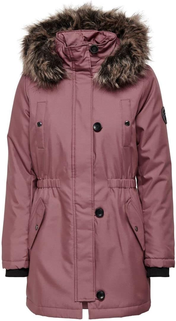ONLY Damen ONLIRIS FUR Winter Parka CC OTW 15213755 XS Rose Brown, XS Rose Brown