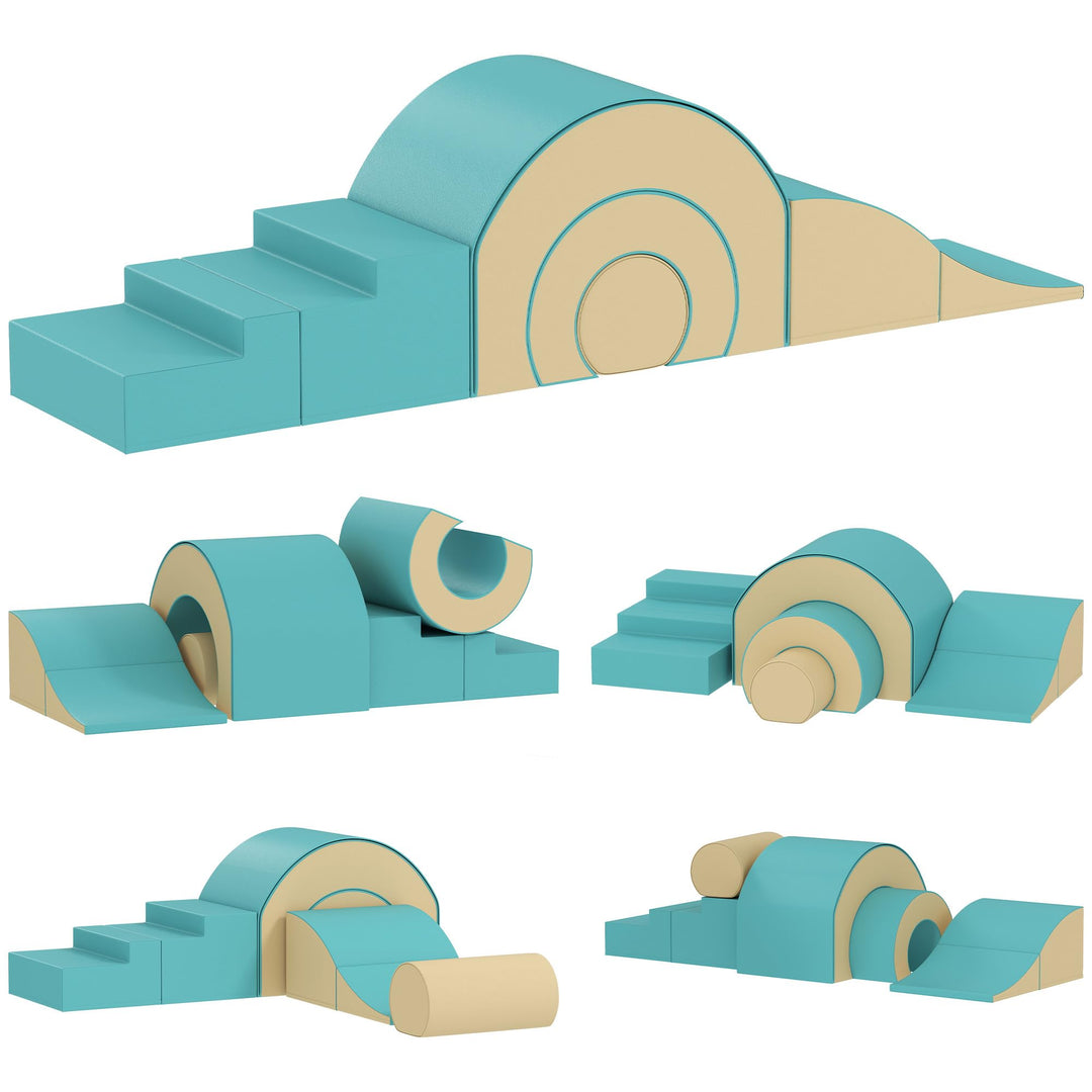 AIYAPLAY Schaumstoff Bausteine Kinder 5 TLG. Klettern Softbausteine Riesenbausteine Grossbausteine B