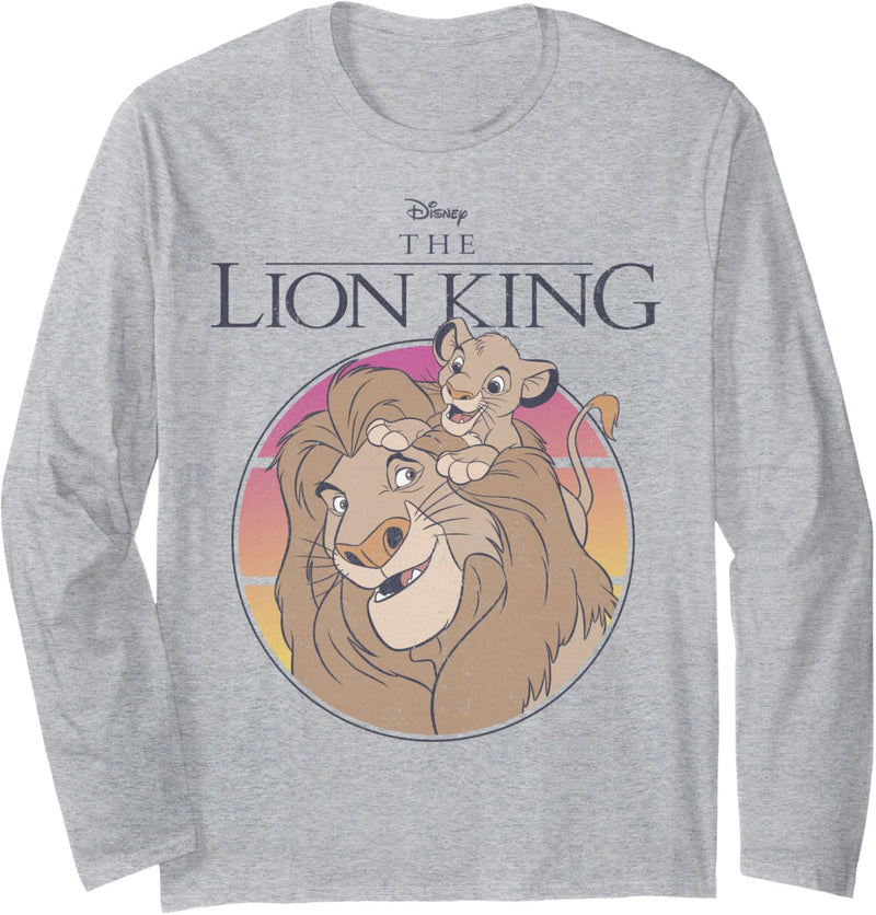 Disney The Lion King Mufasa And Simba Sunset Poster Langarmshirt