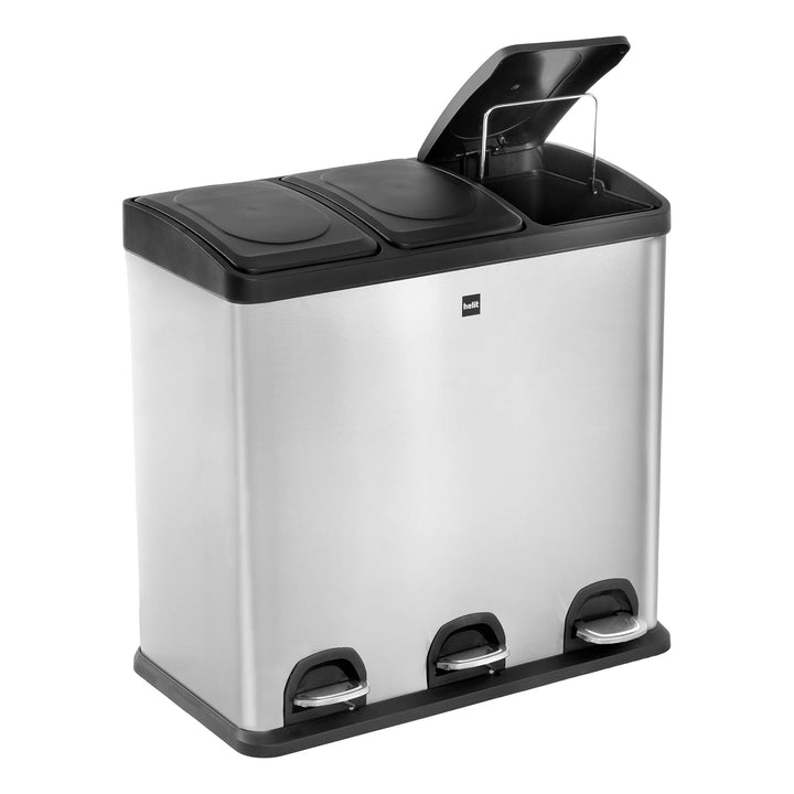 helit H2405200 - Mülltrennsystem, the seperator, 3 x 20L - Edelstahl, Mülleimer, Abfallbehälter
