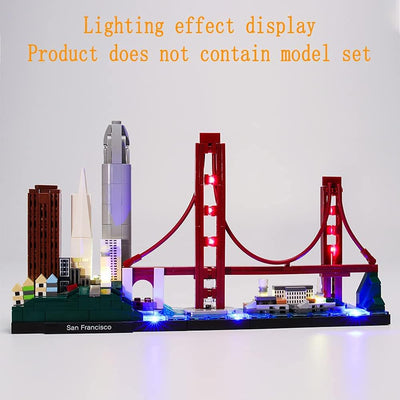 GEAMENT Verbesserte Version LED-Licht-Set für Architecture Skyline Collection San Francisco Golden G