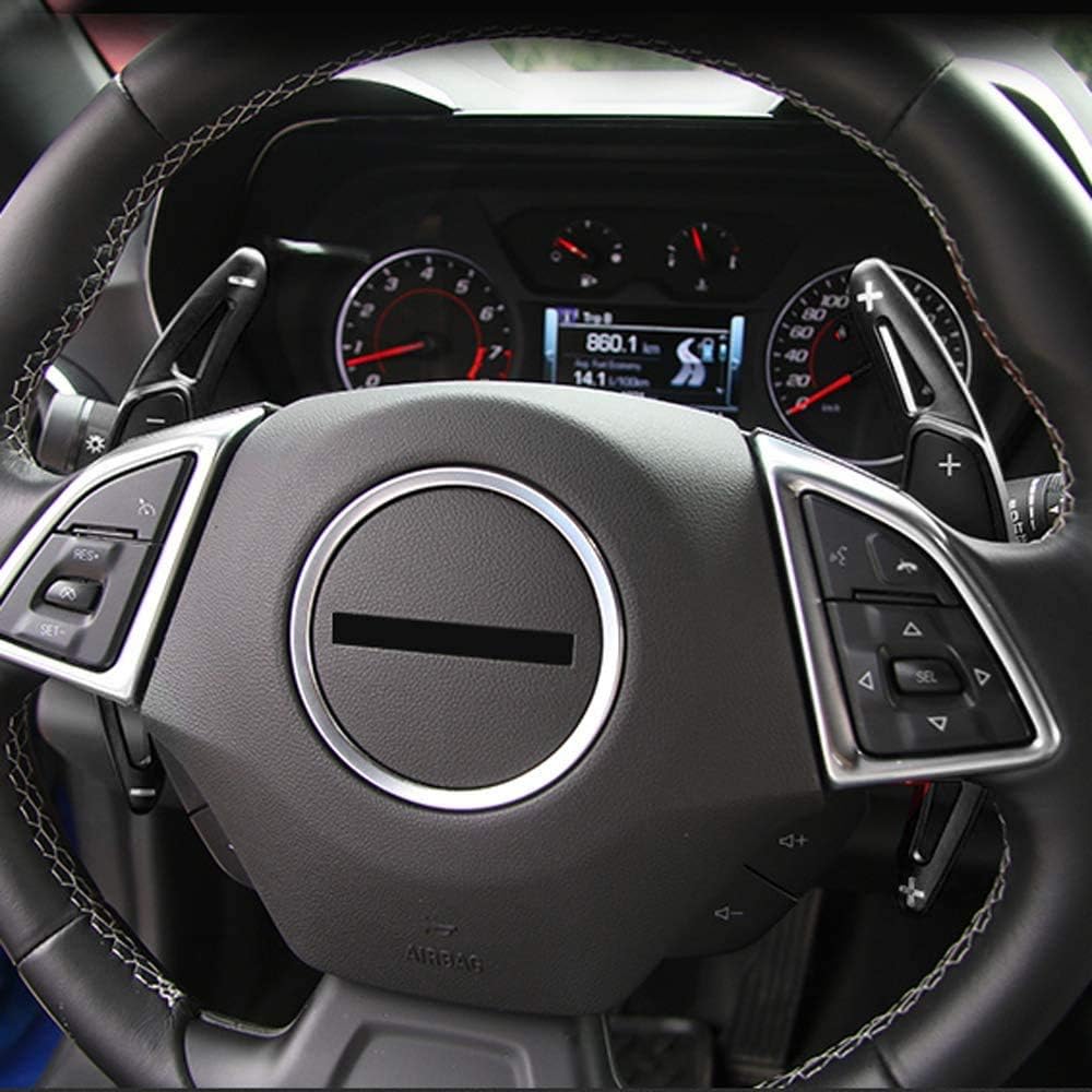 HIBEYO 2PCS Metall Ersatzsatz Lenkräder Schaltwippen für Chevy Chevrolet Camaro 2016-2019, C7 Corvet