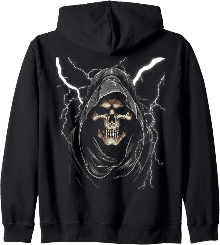 Sensenmann Gothic Halloween Heavy Death Metal Musik Kapuzenjacke
