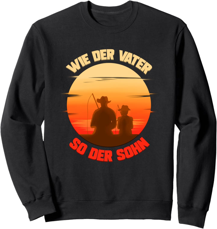 Sohn und Vater Angler Geschenk für Fischer Angeln Sweatshirt