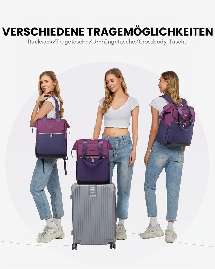 LOVEVOOK Damen Rucksack Modern, Laptop Schulrucksack Wasserdicht, Schultasche Teenager Backpack Wome
