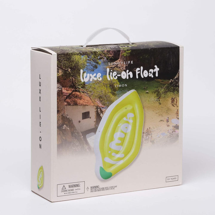 Sunnylife - Aufblasbare Schwimmmatratze Luxe Lie-On - Limon, Butter