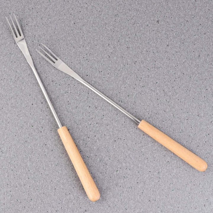 YARNOW 6 Stück Käsefondue-Gabeln Grillspiessgabeln mit Hitzebeständigem Holzgriff für Schokoladenkäs