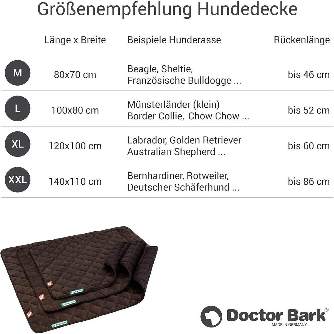 Doctor Bark Hundedecke Fleece Wendedecke - Flauschige, robuste Hundematte für grössere Hunde. waschb