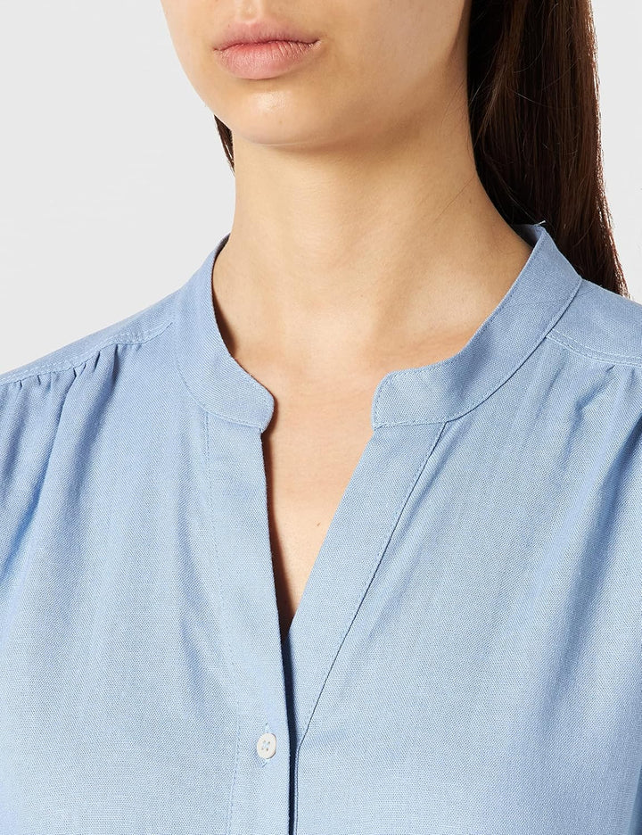 Noa Noa Damen Sheer Linen Kleid 34 Forever Blue, 34 Forever Blue