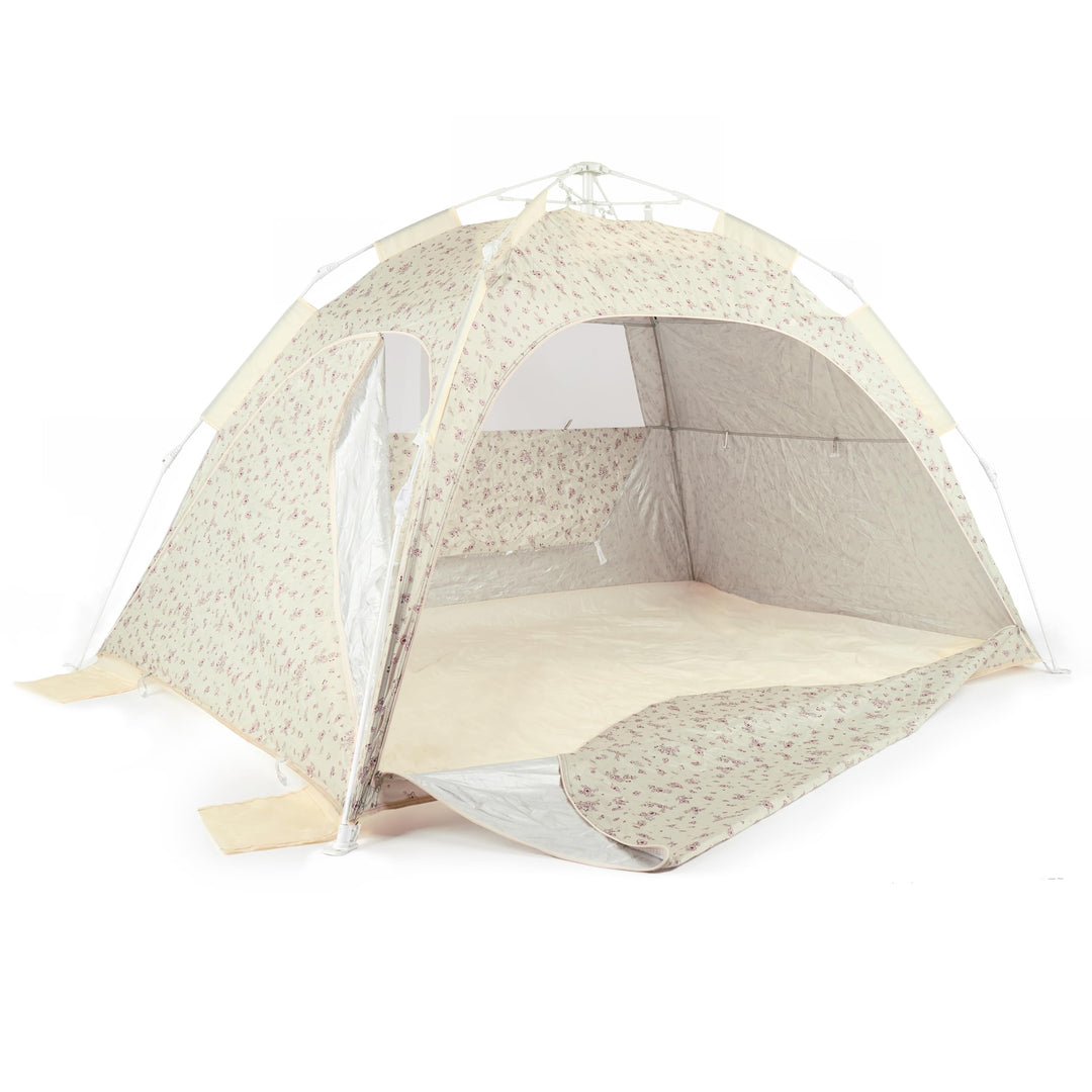 Bieco Strandmuschel Pop Up XXL – Quick-Up Strandzelt Schnellaufbau mit UV Schutz 80+ – Sonnenschutz