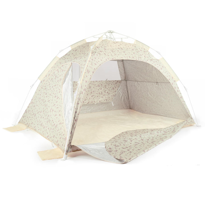 Bieco Strandmuschel Pop Up XXL – Quick-Up Strandzelt Schnellaufbau mit UV Schutz 80+ – Sonnenschutz