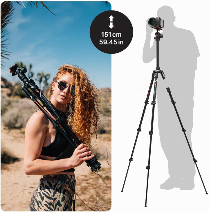 Manfrotto Befree Advanced Kamerstativ-Kit, Kompatibel mit Sony Alpha7 und Alpha9 Kameras, Reisestati