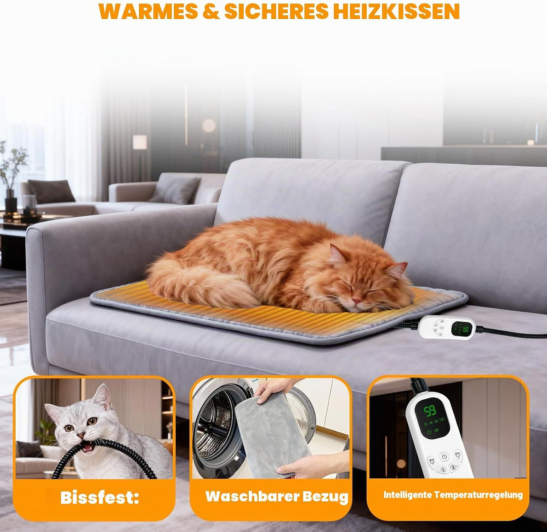 Homegroove Beheiztes Katzenhaus Outdoor - Winterfests Isoliertes Katzenhaus für Draussen mit Heizpad