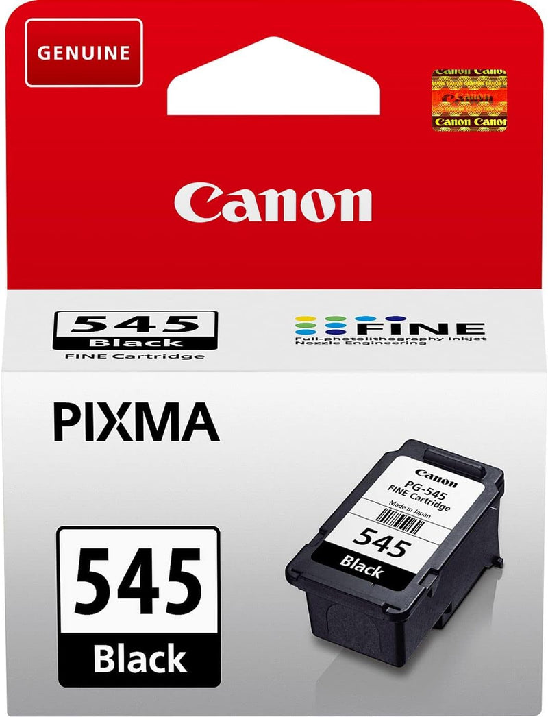 Canon PG-545 Black Ink Cartridge PG-545, Original, 8287B001 (PG-545, Original, Pigment-Based Ink, Bl