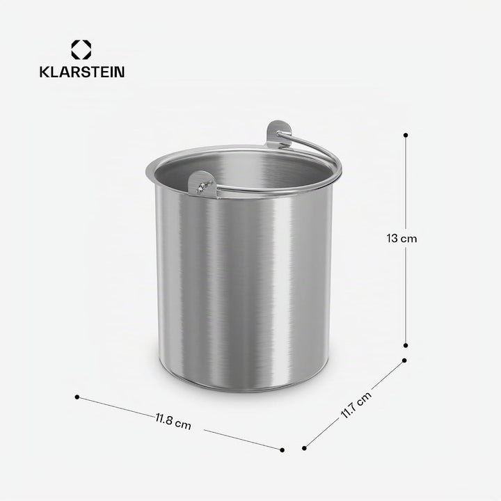 Klarstein FrostFusion Eisbehälter für Speiseeis – 1L Edelstahl, Spülmaschinenfest, Robust, Passend f