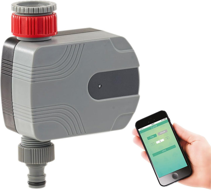 Royal Gardineer Wasserhahn, Bluetooth: 2er-Set Bewässerungscomputer mit Bluetooth und App-Steuerung