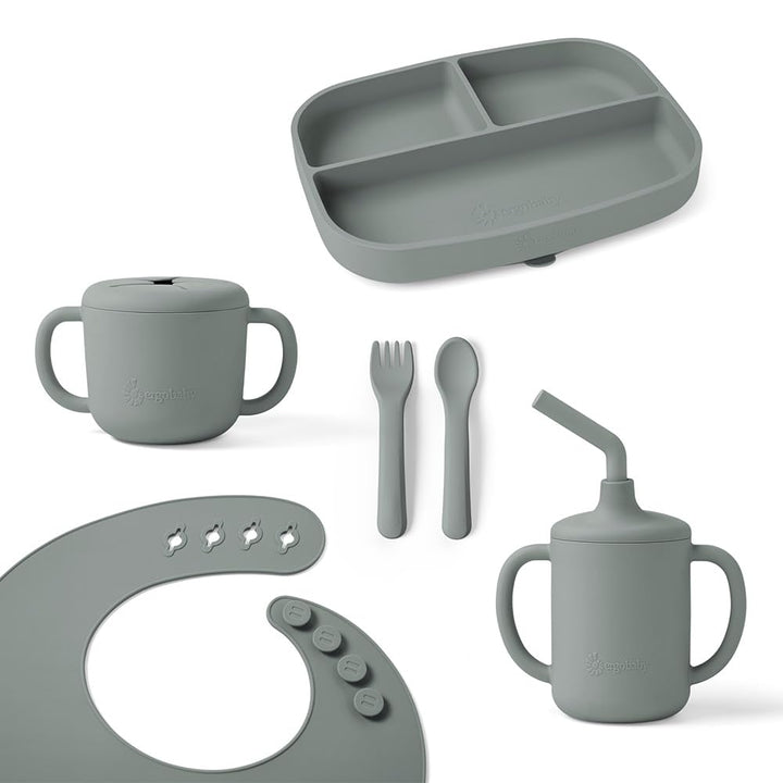 Ergobaby Kindergeschirr-Set Deluxe für Babys und Kleinkinder ab 6 Monaten, Baby Geschirrset mit 2 Be