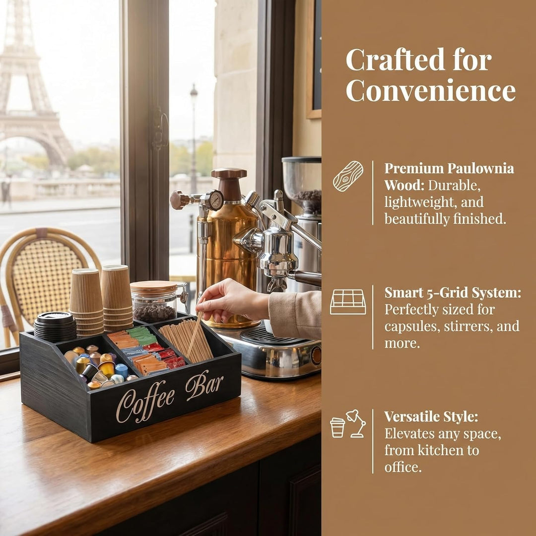 Kaffee Organizer Holz Kaffeebar Möbel, Coffee Bar Organizer Holz Kaffee Spender Organizer-aufbewahru