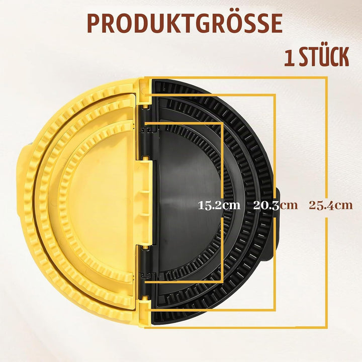 3-in-1 Tortilla Presse, Abnehmbare 15,2–20,3–25,4cm Tortilla Sealer, Quesadilla-Maker, Versiegelung,