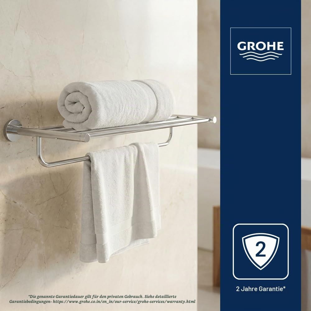 GROHE Essentials | Badaccessoires - Badetuchhalter | mit Ablage | 40800001