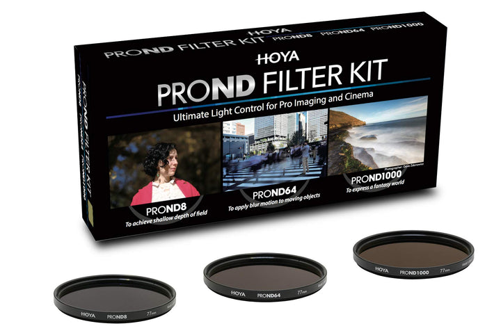 Hoya PRO ND KIT (8/64/1000) 58mm, Praktisches Set mit 3 verschiedenen Hoya PRP ND Filter zur Lichtre