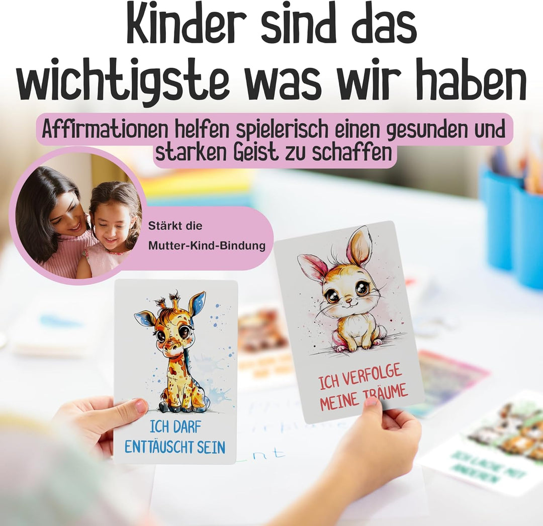 55 Affirmationskarten für Kinder - Selbstbewusstsein stärken Kinder - Achtsamkeit fördern Rosa, Rosa
