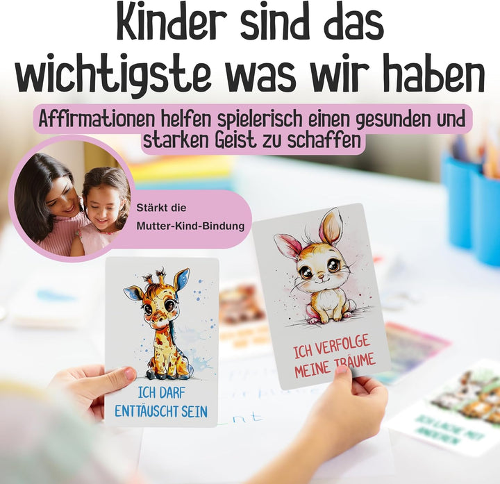 55 Affirmationskarten für Kinder - Selbstbewusstsein stärken Kinder - Achtsamkeit fördern Rosa, Rosa