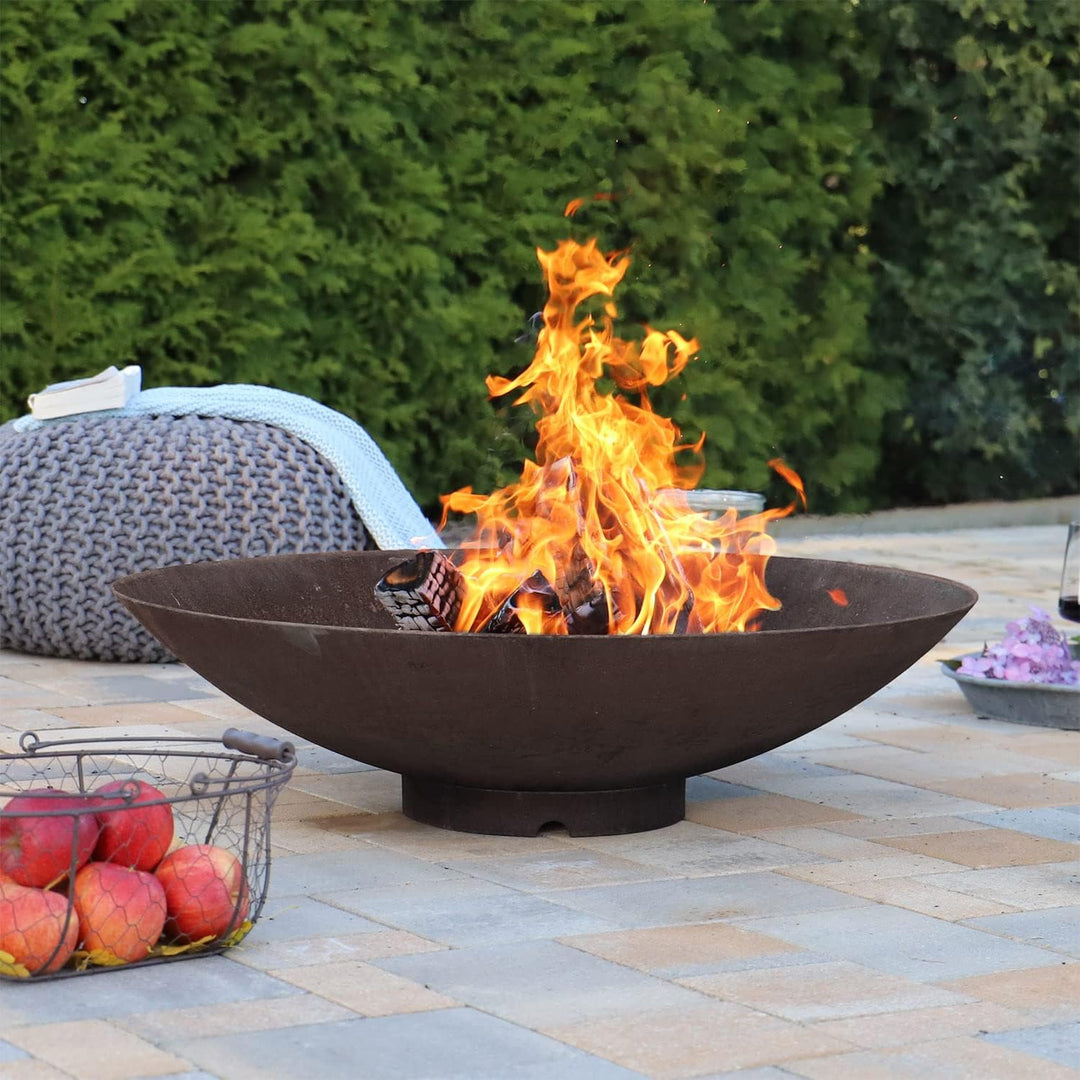 CLGarden Design Feuerschale rund 80 cm aus 2,5 mm Cortenstahl Garten Feuerstelle 80cm extra robust Ø