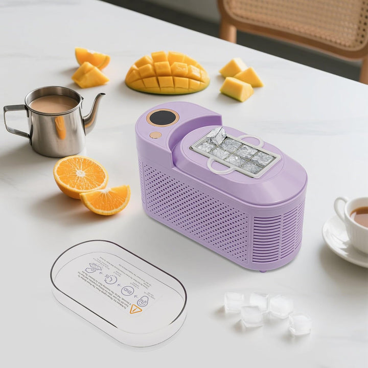 ‌Eiswürfelmaschine,Eiswürfelbereiter für Auto &amp; Zuhause - 8 Würfel/15 Min - 120W Energiesparend mit