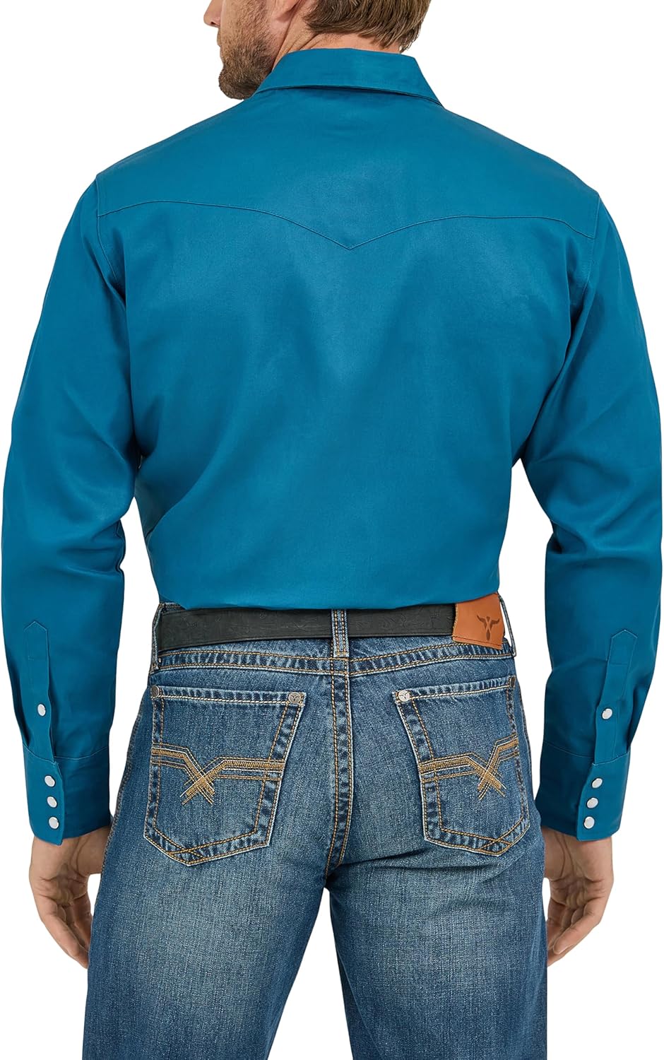 Wrangler Herren Ms71319 Arbeitshemd L Indigo, L Indigo