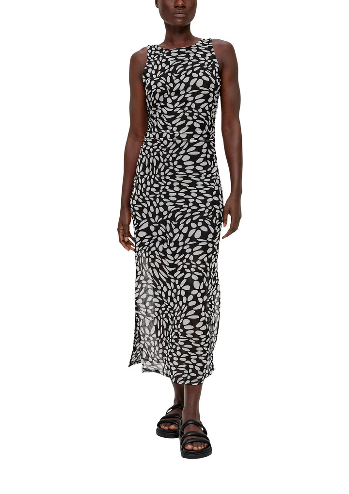 s.Oliver BLACK LABEL Maxikleid mit Raffung 46 Schwarz, 46 Schwarz