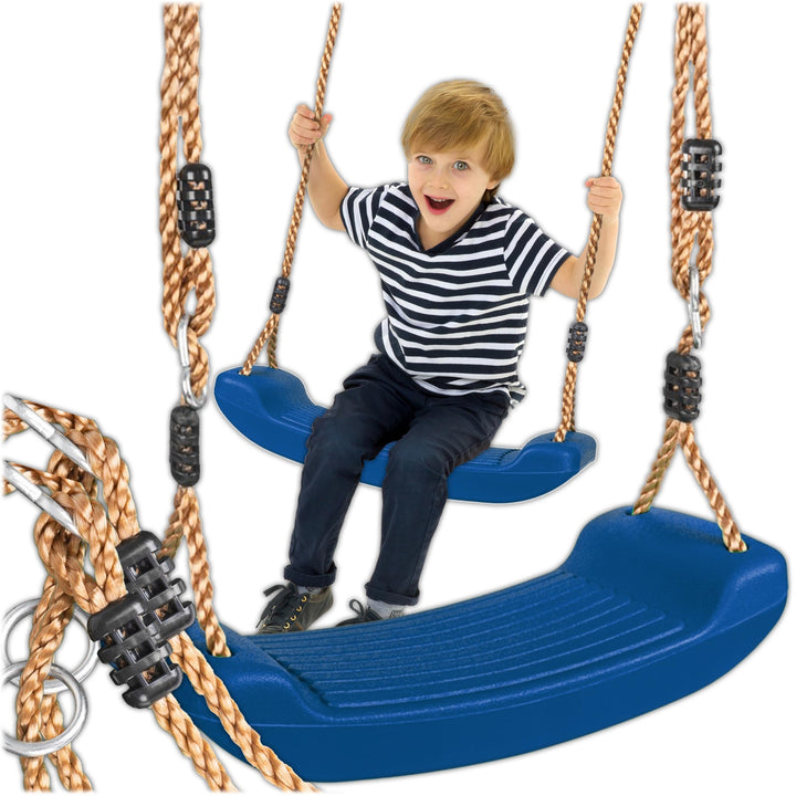 KRUMAD Kinderschaukel Outdoor &amp; Indoor, Ergonomische Schaukel Kinder, Höhenverstellbaren Seilen 115–