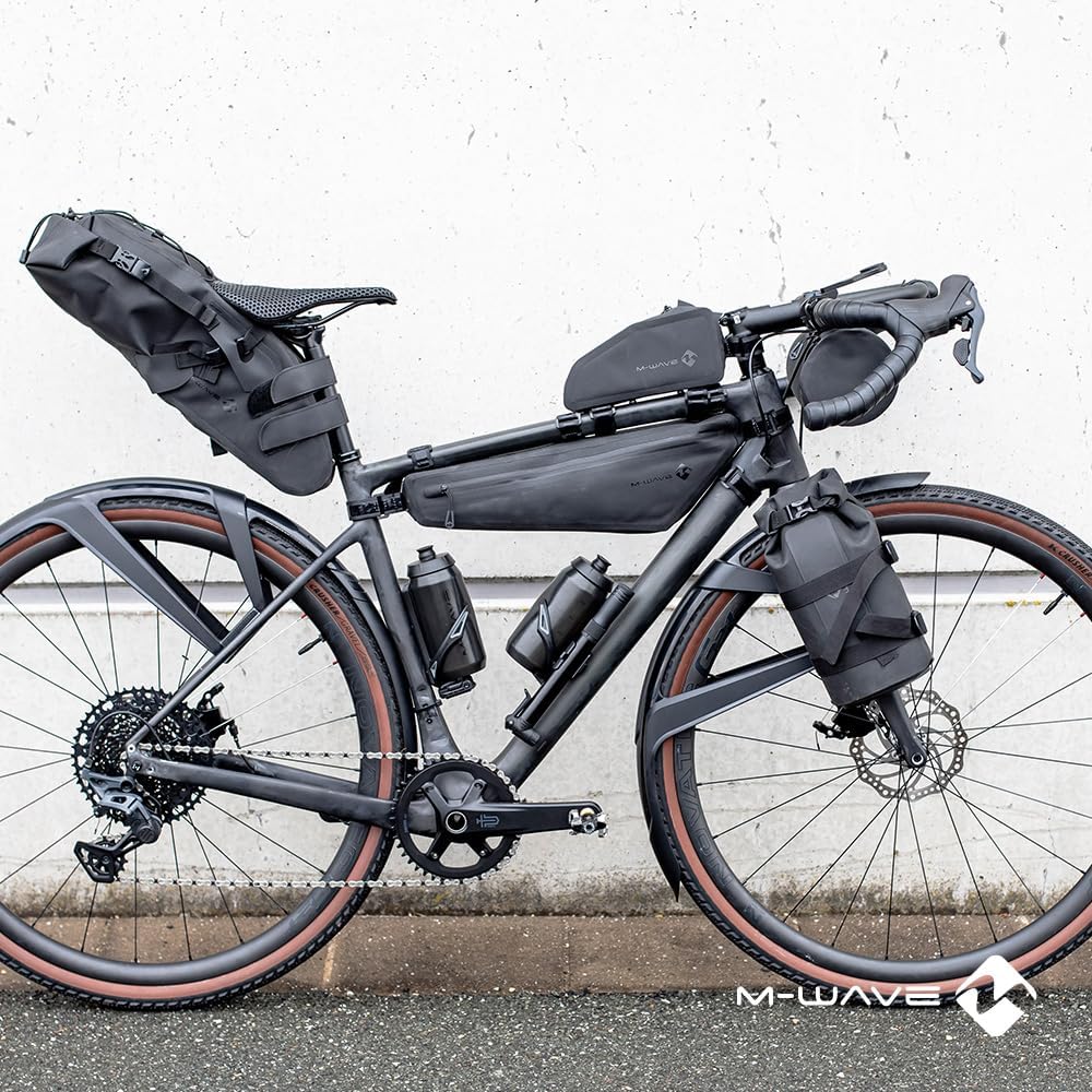 M-Wave Rahmen-Dreieckstasche Rough Ride II Triangle Fahrradtasche, Schwarz