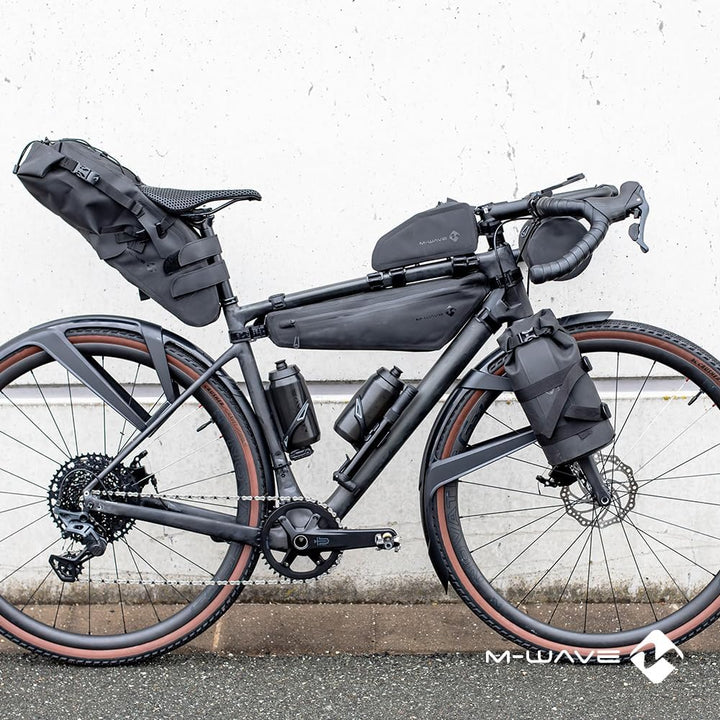 M-Wave Rahmen-Dreieckstasche Rough Ride II Triangle Fahrradtasche, Schwarz