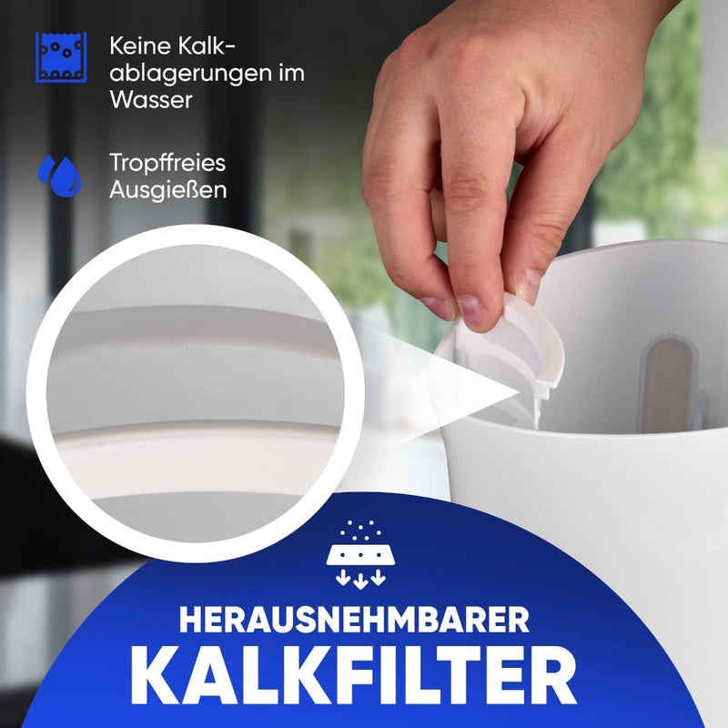 Clatronic® Wasserkocher | Kettle | Wasserkocher 1,7 L mit automatischer & manueller Abschaltung | he