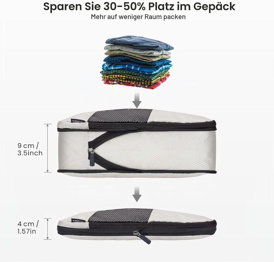 Koffer Organizer Kompression Set, Packwürfel Set Kompression Ihres Reisegepäcks, Compression Packing