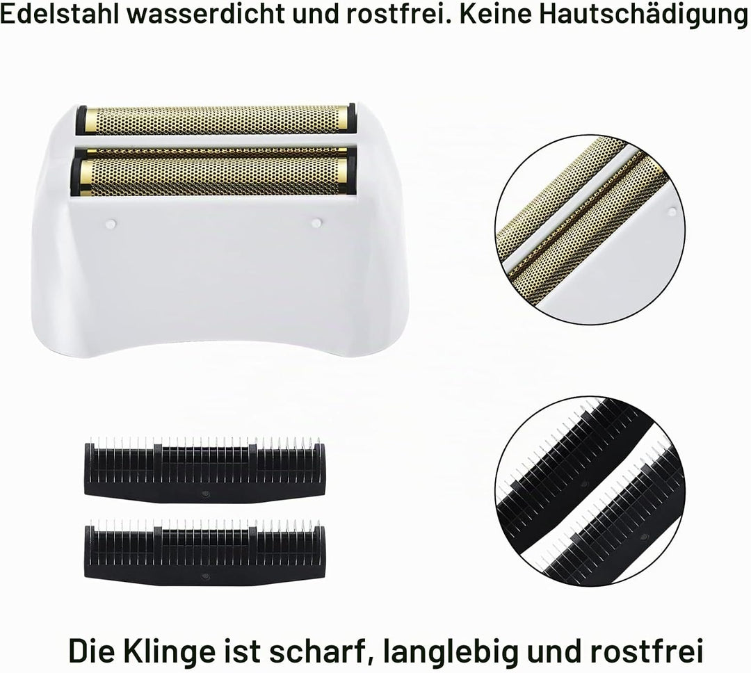 2er Pack Pro Shaver Ersatzfolie und Schneidemesser kompatibel mit andis 17150 (TS-1) Rasierer ProFoi
