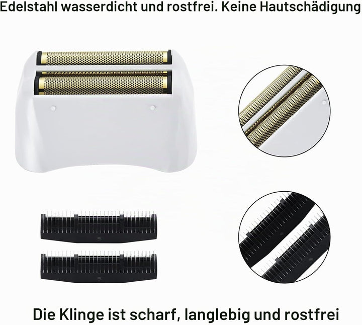 2er Pack Pro Shaver Ersatzfolie und Schneidemesser kompatibel mit andis 17150 (TS-1) Rasierer ProFoi