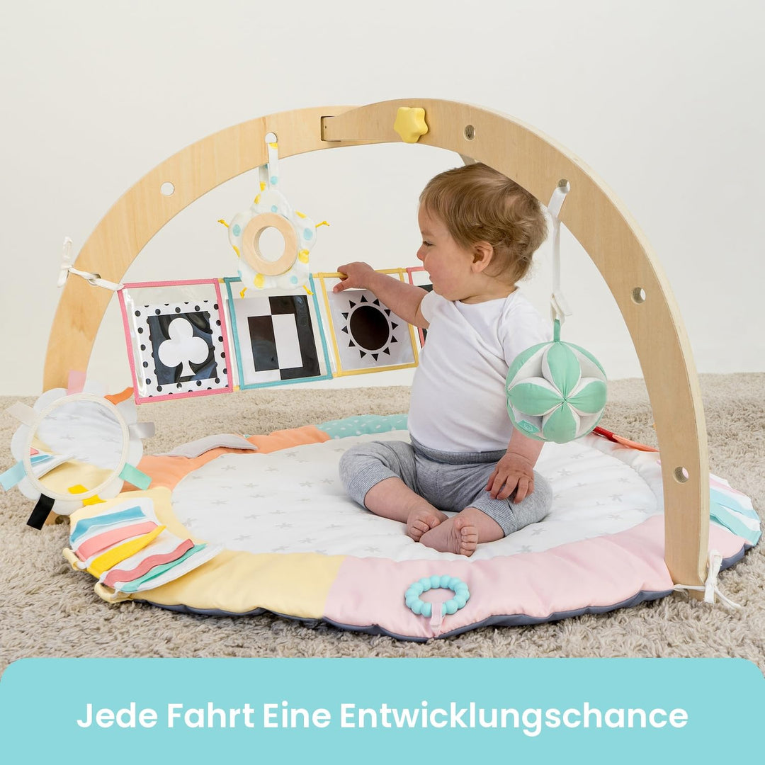 Oh My Baby Montessori Spielmatte Baby, Spielbogen Baby, Nachhaltiges FSC Holz, Fördert Sensorik &amp; Mo
