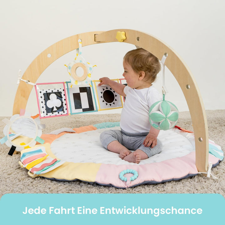 Oh My Baby Montessori Spielmatte Baby, Spielbogen Baby, Nachhaltiges FSC Holz, Fördert Sensorik &amp; Mo