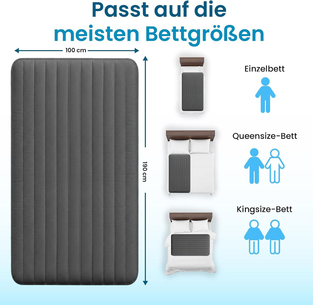 B10 Kühlmatte Bett Twin - Kühlende Matratzenauflage für Heisse Schläfer | Nachtschweiss bekämpfen oh