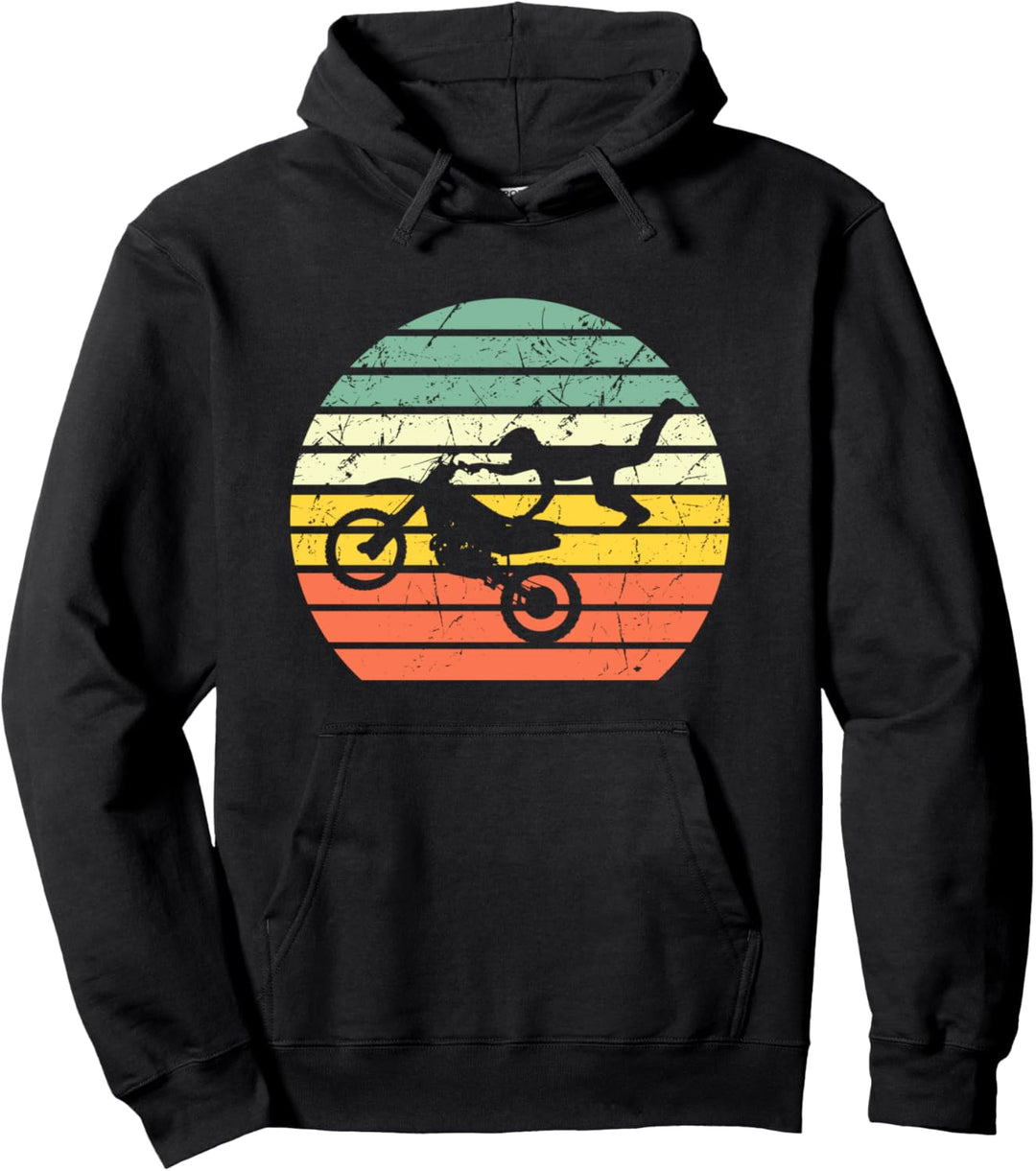 Freestyle Motocross Fahrer Retro Motorrad Vintage Pullover Hoodie