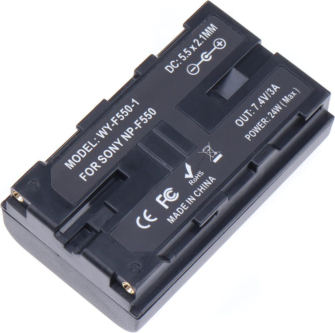 FOTGA Netzteil NP-F-Dummy-Akku DC-Koppler Ersatz von NP-F960/750/770/970 mit DC-Eingang und DC-Ausga
