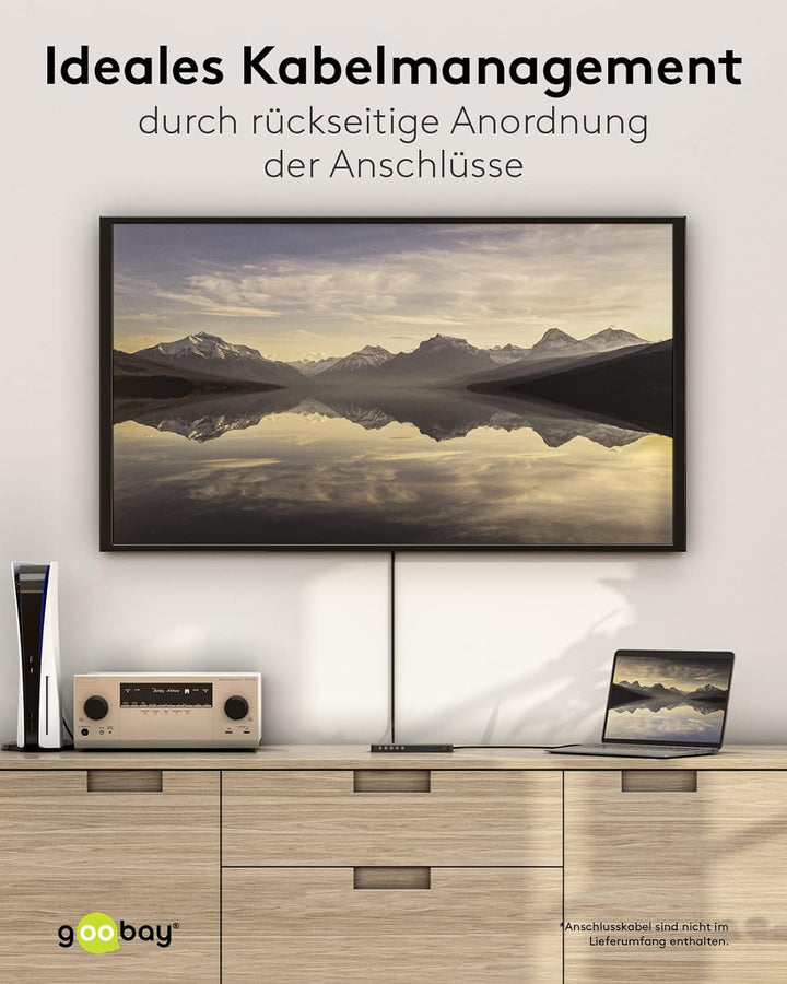 goobay 58479 HDMI Matrix Schalter 4 auf 2 / Matrix Switch Splitter 4k @ 60Hz / Mit Fernbedienung für