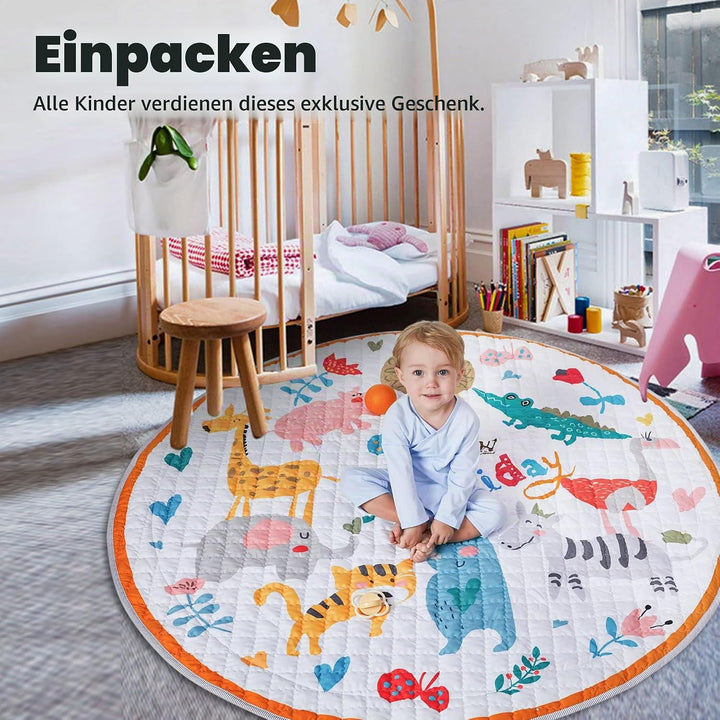 Winthome Baby-Spielmatte, Aufbewahrungstasche für Spielzeug, Sicher Ungiftig, Rutschfest, Spielzeug-