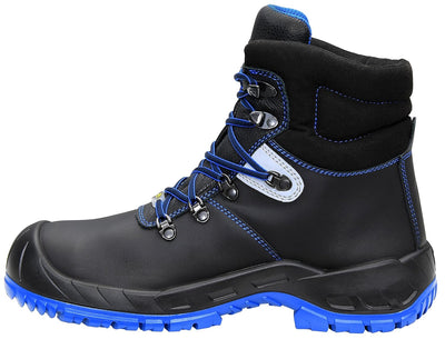 ELTEN Sicherheitsschuhe ALESSIO XW Mid ESD S3, Herren, Leder, Stahlkappe, leicht, robust, Schwarz/Bl